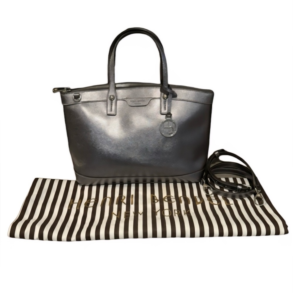Henri Bendel Saffiano Leather Top Handle Bag - Picture 1 of 7